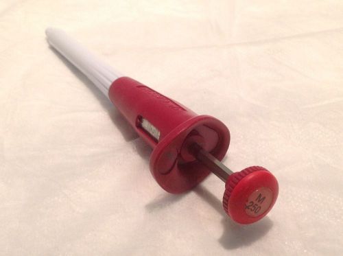 Gilson microman pipette m250 pipette excellent 50-250 ul pipettor pd #5 for sale
