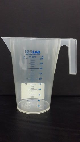 Beaker jugs polypropylene with handle 250ml ISOLAB GERMANY