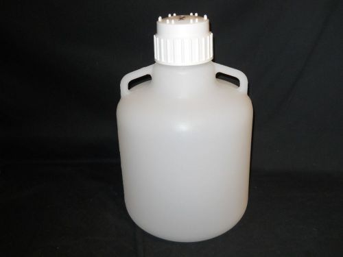 Nalgene 10 liter / 2.5 gal ldpe polyethylene carboy w/ handles &amp; cap,  2210-0020 for sale
