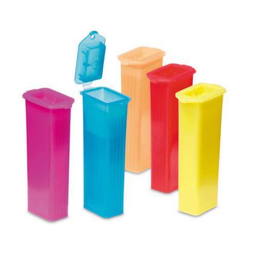 5-place slide mailers  1.7&#034;l x 0.94&#034;w x 3.46&#034;h - assorted colors 25 pk for sale