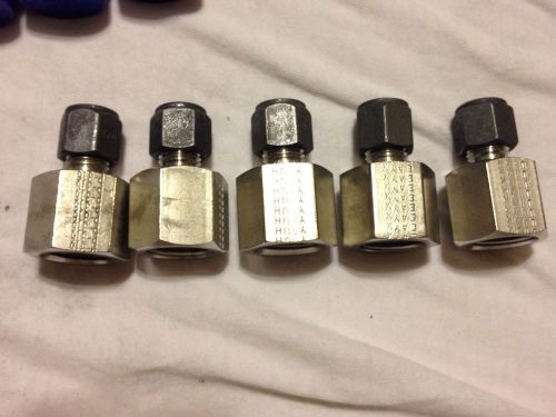 5 Parker 4-6 GBZ-SS CPI Female connector, 316SS, 1/4&#034; tube fitting x 3/8&#034; FNPT