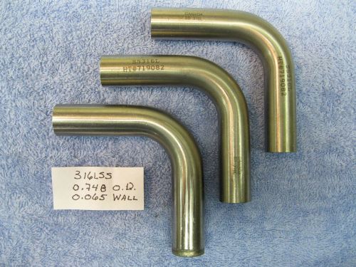 LOT OF 2 90° 3/4&#034; STAINLESS STEEL ELBOWS