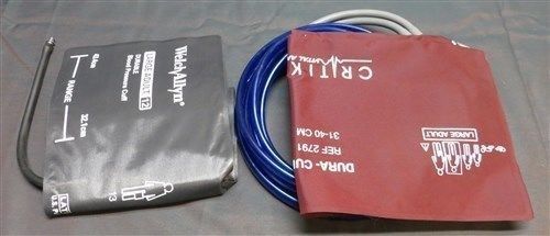 Lot Of 2 Blood Pressure Cuffs With Hose Welch Allyn &amp; Critikon