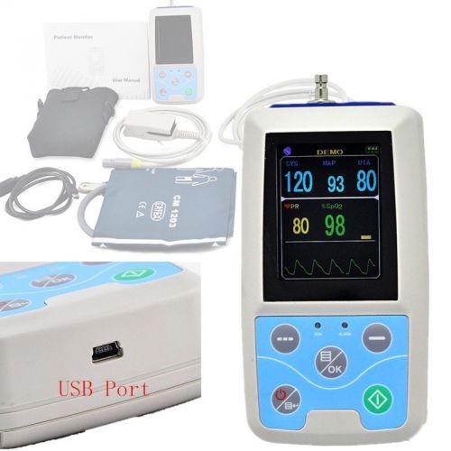 2015 New software Automatic 24h Ambulatory Blood Pressure Monitor Spo2 BP monito