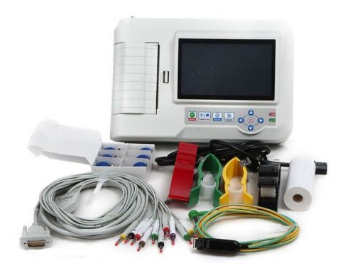 CE Contec ECG600G Digital 3/6 channel ECG/EKG Machine+Touch Screen+USB+Software