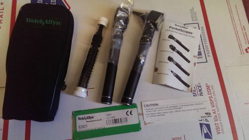 Welch allyn pocketscope otoscope ophthalmoscope diagnostic set 92821 for sale