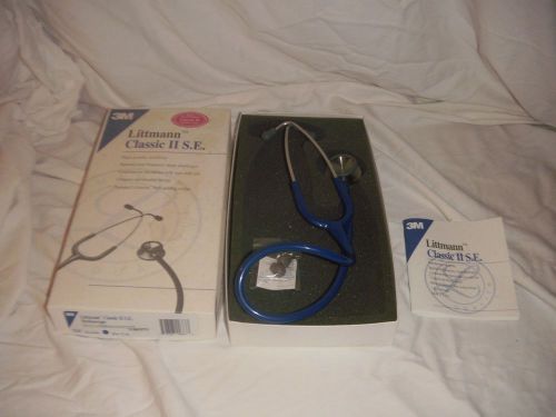 3m littman classic ii s.e. stethoscope, royal blue tube, 28in/71cm, 2215 for sale