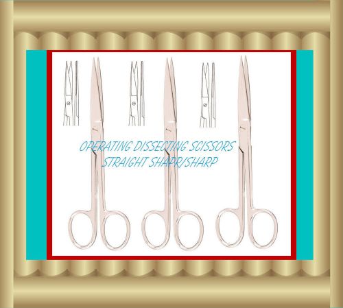 8 operating dissecting dressing medical scissors 5.5&#034; straight s/s  stainless for sale