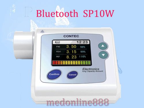 Bluetooth PC Software Handheld Spirometer Lung Check,Pulmonary Function, SP10W
