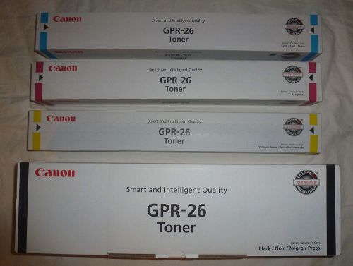 GENUINE Canon GPR-26 Toner Set CMYK  GPR26 iR C5058/C6880/C5800/C5068/C6870