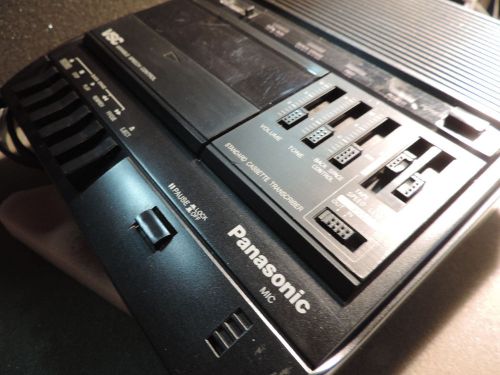 Vintage Panasonic RR-830 VSC Cassette Transcriber Dictation Machine W/FOOT PEDAL