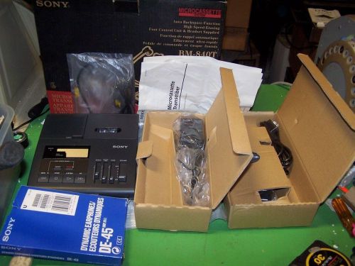 New Sony Bm-850T Transcription Recorder Set BMT-840   BMT840 + Extra Earphones