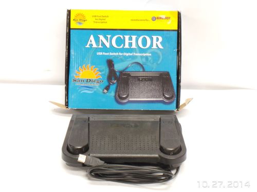 Anchor USB Foot Switch For Digital Transcription MD ANCHOR-USB Burgundy Electric