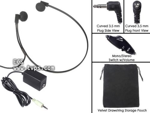 Ecs flx-10 3.5 mm headset for computer transcribing for sale