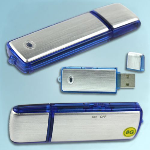 8GB USB Memory Stick Dictaphone Digital Voice Audio Recorder Flash Drive Blue