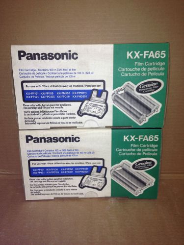 Lot of 2  Panasonic KX-FA65 Film Cartridges - New!