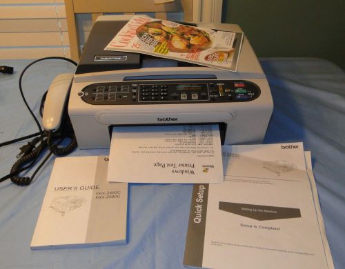 Brother IntelliFax-2480C Color Inkjet Flatbed Fax Printer &amp; Copier GUARANTEED!!