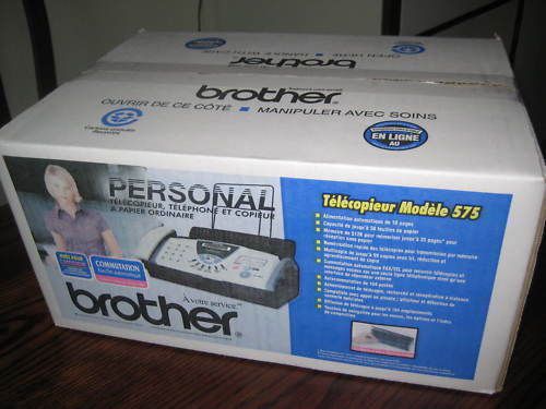 New Factory Sealed Brother FAX-575 Plain Paper Fax Phone &amp; Copier