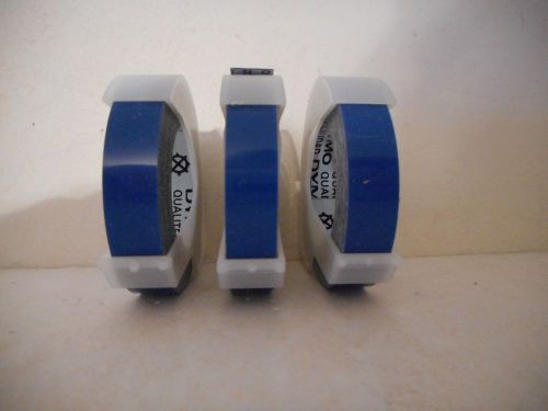 DYMO 3/8&#034; x 12&#039; GLOSSY BLUE LABELING TAPE