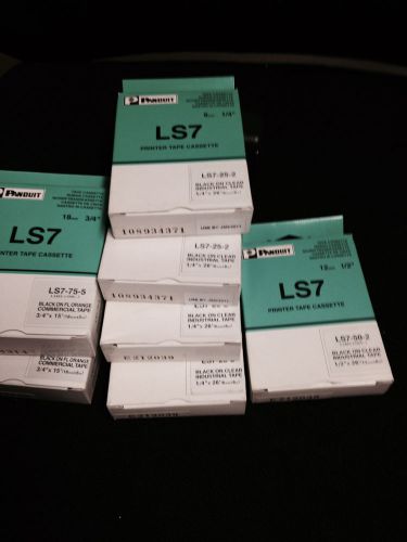 Panduit LS7 Printer Tape - Lot of 7 Cartridges