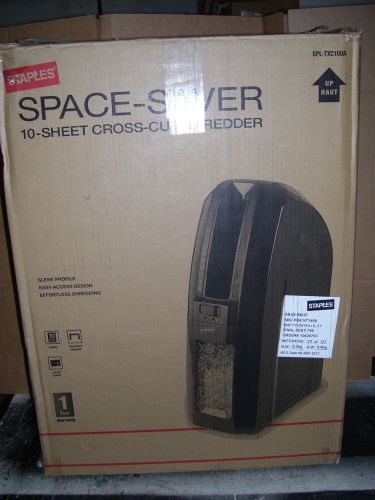 Space-saver cross-cut shredder, 10-sheet, black. for sale