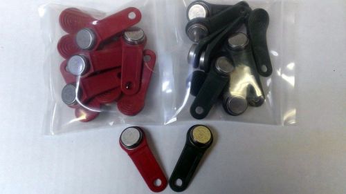 Keytabs, iButtons for iButton Job Site Time Clock (Red and Green) 20 total
