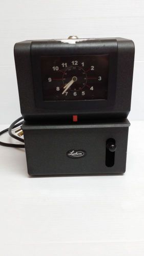 Lathem Manual Clock Time Recorded -Card Punch/Stamp-