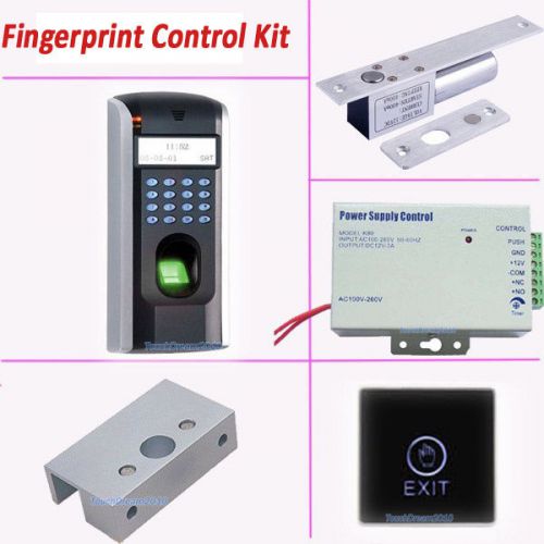 Hot selling f7 fingerprint access control kit + power supply and electric lock for sale