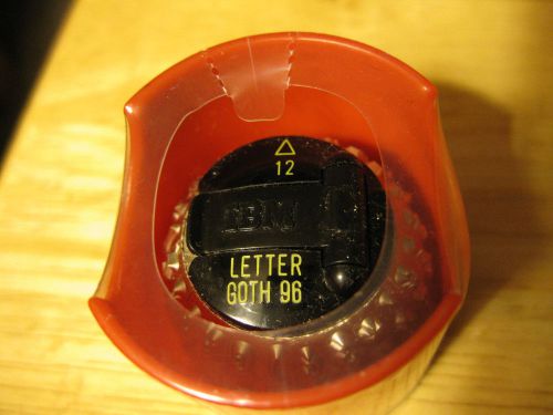 IBM Selectric Typewriter Element Typing Ball  letter GOTHIC 96 Font 12 SEALED!