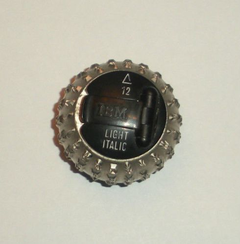 IBM ELEMENT SELECTRIC I &amp; II TYPING BALL LIGHT IALIC 12 HOLLOW TRIANGLE