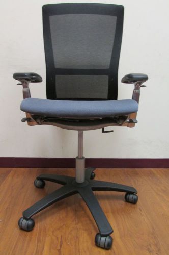 Knoll &#034;LIFE&#034; Office Chair -Blue Seat &amp; Black Mesh Back  #10399