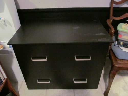 Office Max 2 Drawer later file cabinet; Black assembled