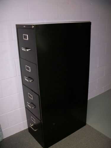 Officemax 25 1/2&#034; deep 4-drawer locking file cabinet, black, no scratches/dents for sale
