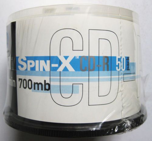 Spin-x 40x cd-r 50 pack 80 min 700 mb sealed new 1 - 40 compatible for sale