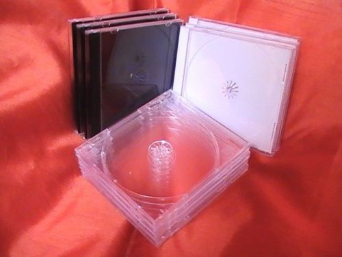 10  Black,White and Clear  single Disc CD / DVD  Jewel Cases