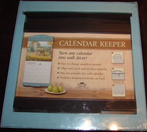 New amcal classic mahogany calendar keeper for sale
