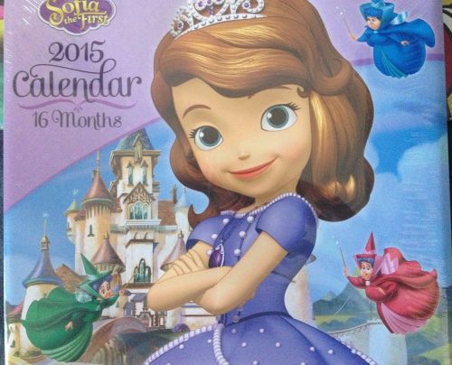 2015 Disney 16 Month SOFIA THE FIRST 10 x 10 Kids Wall Calendar Princess Girls