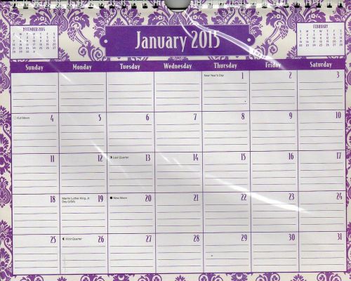 2015 - 12 month desk pad / wall calendar (8.5 x 11) new v5 2015 for sale
