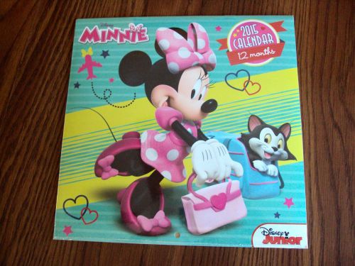 NEW Sealed package Disney Junior Minnie Mouse 2015 Calendar 12 months Ships FREE