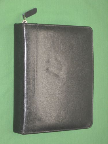 Classic ~1.5&#034;~ top-grain leather franklin covey planner zipper organizer 5796 for sale