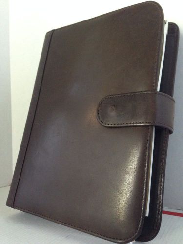 Wilsons leather chocolate brown planner classic organizer for sale