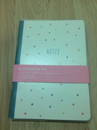 Kikki K B6 Essential Notebook 3 Pack