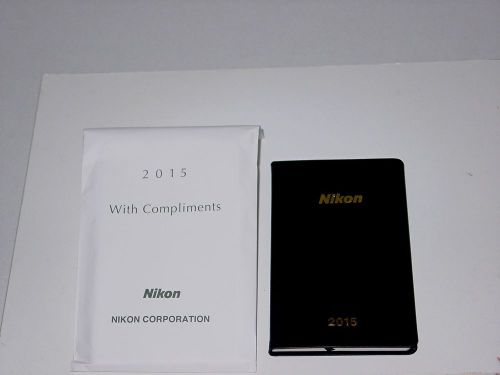 NIKON  2015 Daily Appt/Planner/Calendar Book Black Nice