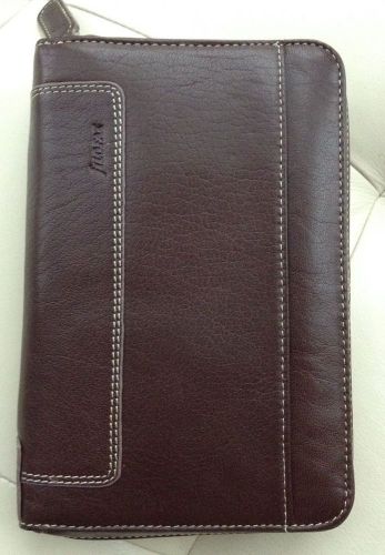 Filofax Holborn Zip Brown Personal Organizer Deluxe Leather-Excellent Condition