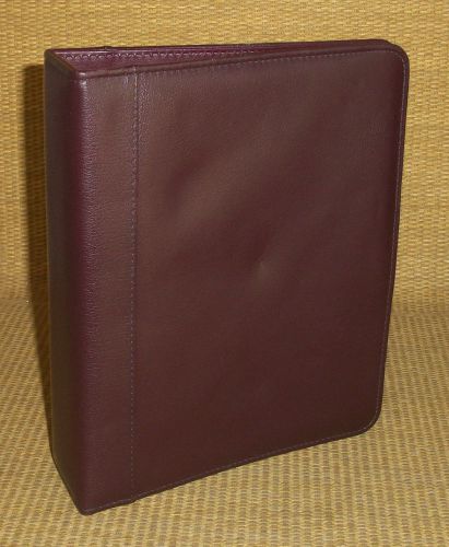 Classic 1.5&#034; ring | bugundy leather franklin quest/covey open planner binder for sale