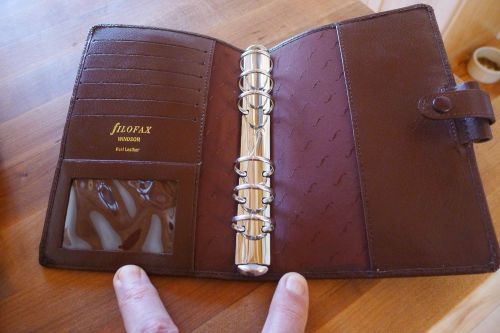 Filofax  Windsor Brown Leather Planner Organizer -Personal size