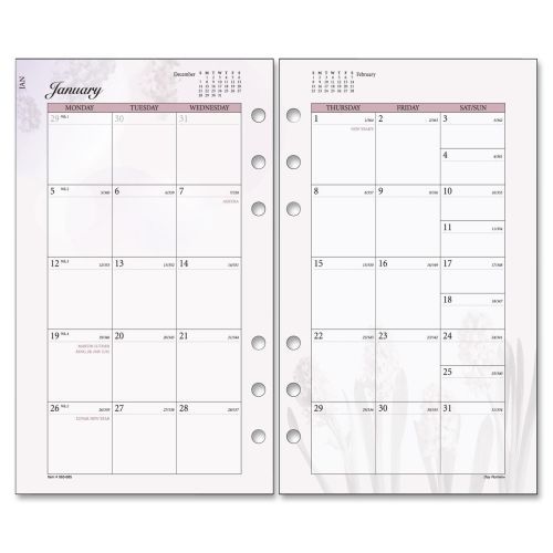 2015 Day Runner Express Nature Planning Page - Monthly - 3.75&#034; x 6.75&#034;