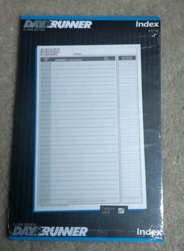 Dayrunner Index Refill Running Classic Edition #011-160 (3) ring binder 30 pages