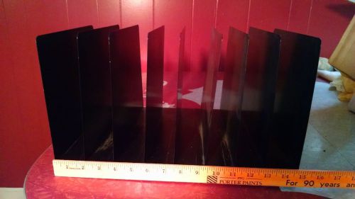 Vintage Lit-Ning Metal Slotted File Desk Organizer - Fake Wood 16 x 9