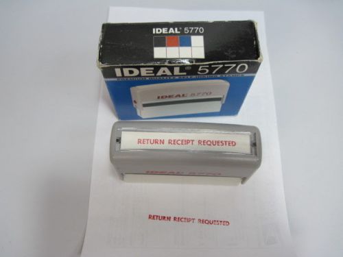 RETURN RECEIPT REQUESTED Self Inking Stamp Ideal 5770 RED